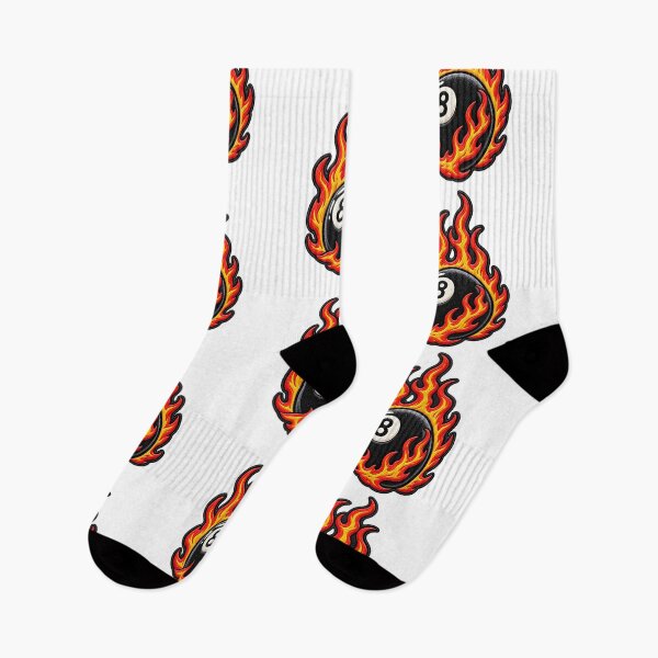 Item preview, Flaming 8 Ball – Retro Fire Billiards Patch designed and sold by Abidel.