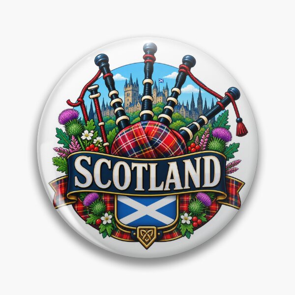 Item preview, Scotland, Bagpipes, Tartan, Thistle & Castle designed and sold by Myra365Art.