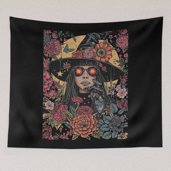 Item preview, Star Charm Blossom: Dark Witchcore Botanical Art designed and sold by  Mythical Entanglement.