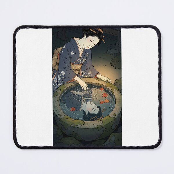 Item preview, Geisha Water Basin Reflection Ukiyo-e Art designed and sold by TokyoUkiyoHouse.