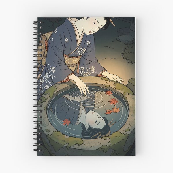 Item preview, Geisha Water Basin Reflection Ukiyo-e Art designed and sold by TokyoUkiyoHouse.