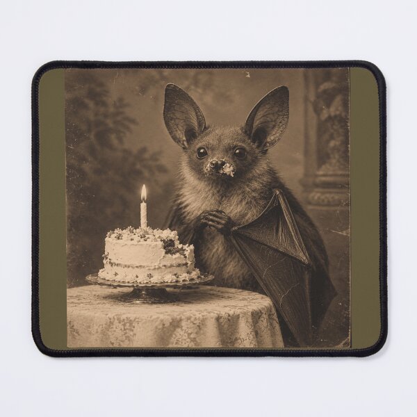 Item preview, Victorian Birthday Cake Bat for Goth Bat Lovers designed and sold by POD DYNASTY | Original Print On Demand T-Shirt Graphics.