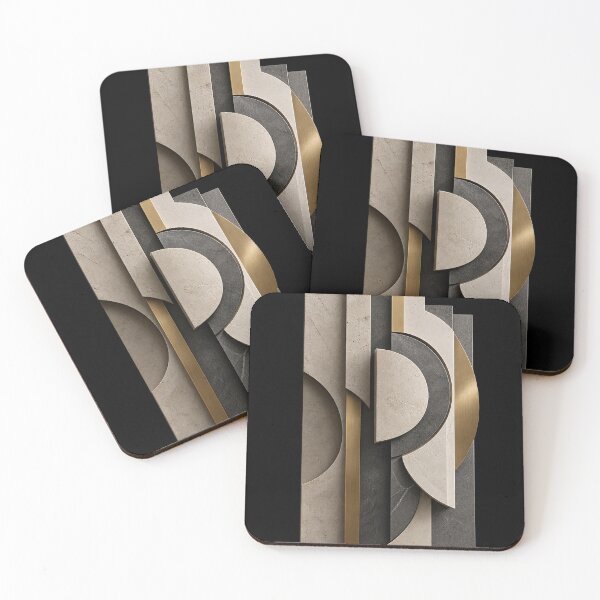 Item preview, Architectural Relief | Layered Stone & Brass Contemporary Wall Art designed and sold by rigelcreation.