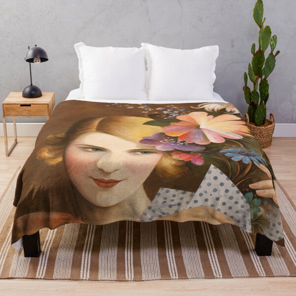 Item preview, Art Nouveau Wall Art, Floral Woman Portrait, Vintage Jugendstil Illustration designed and sold by RickE.