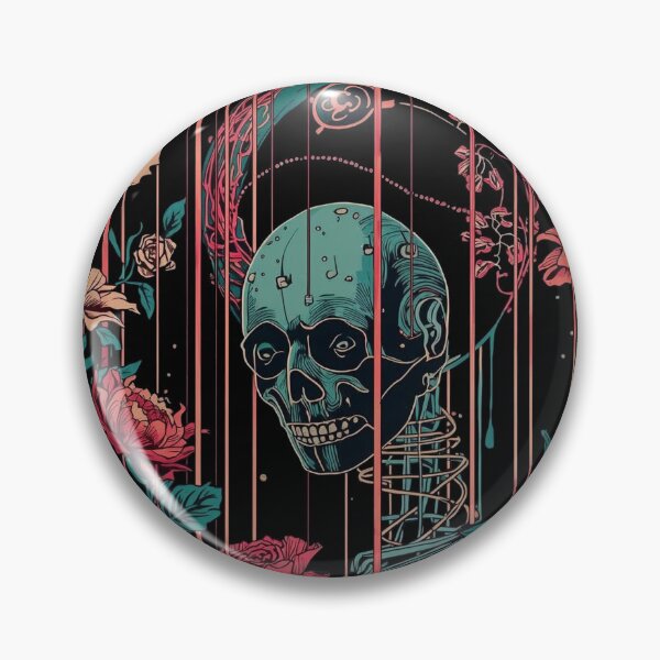 Item preview, Cage of Thorns: Dark Biomechanical Skull designed and sold by  Mythical Entanglement.