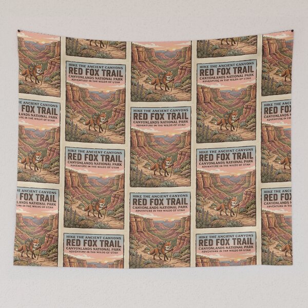 Item preview, Red Fox Canyon Hiker designed and sold by PictoVibe.