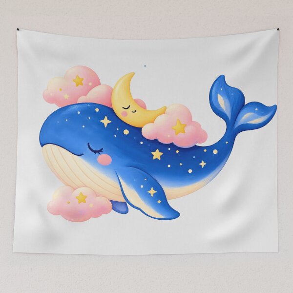 Item preview, Magic Whale with Moon and Kawaii Stars designed and sold by Funny meme.