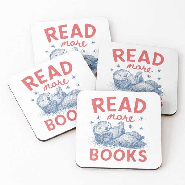 Item preview, Read More Books Bookworm Bookish Teacher Librarian Otter T-Shirt designed and sold by viinnzArt.