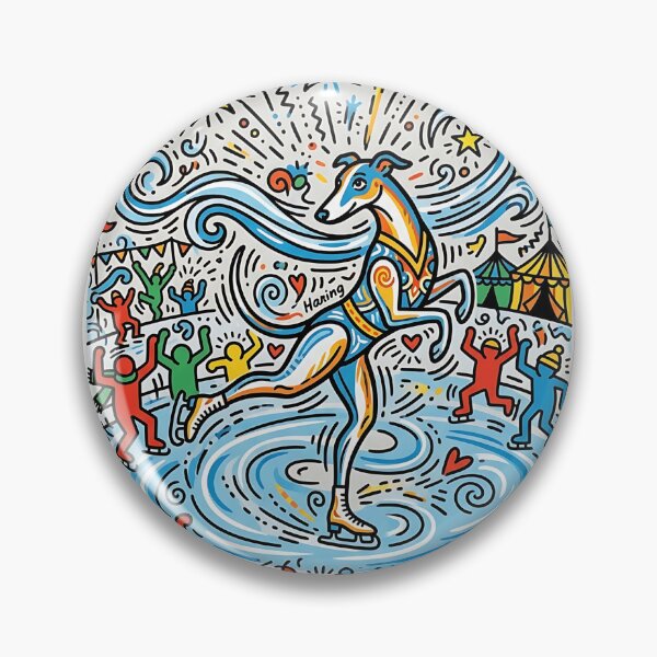 Item preview, Whippet Ice Skater designed and sold by PictoVibe.