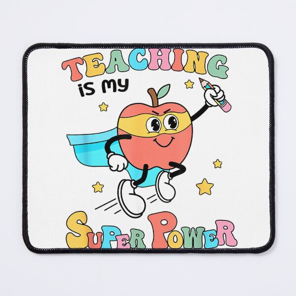 Item preview, Retro Teaching is My Superpower Apple Teacher Appreciation T-Shirt designed and sold by Magoya Store ⭐⭐⭐⭐⭐.