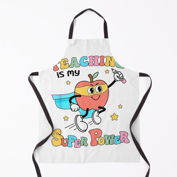 Item preview, Retro Teaching is My Superpower Apple Teacher Appreciation T-Shirt designed and sold by Magoya Store ⭐⭐⭐⭐⭐.
