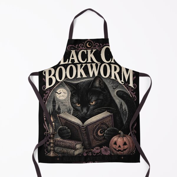 Item preview, Black Cat Bookworm Black Cat Halloween Gothic Engraving designed and sold by BernoNickel.