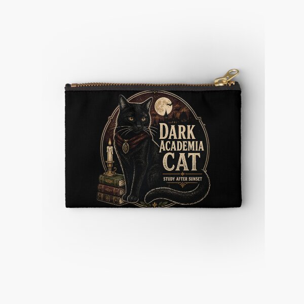 Item preview, Dark Academia Cat Black Cat Halloween Retro Screen Print designed and sold by BernoNickel.