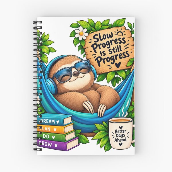 Item preview, Slow Progress Is Still Progress Cute Sloth Motivational Quote designed and sold by Pixel & Ponder.