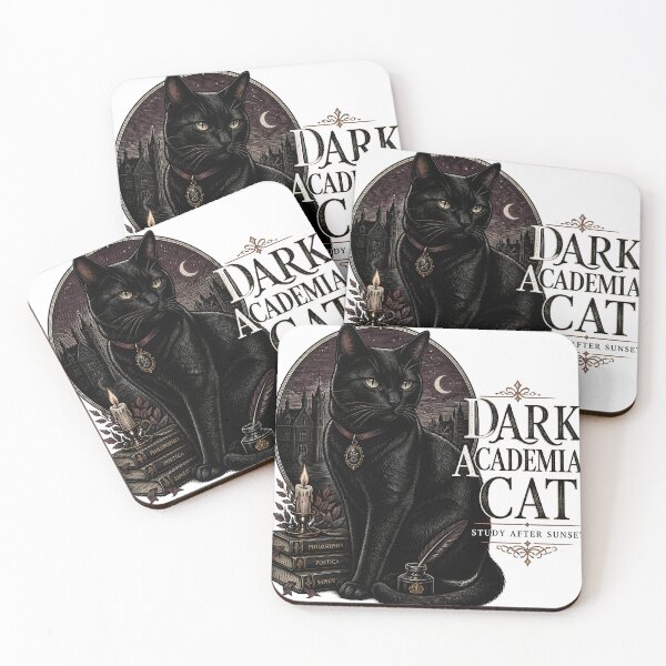 Item preview, Dark Academia Cat Black Cat Halloween Gothic Engraving designed and sold by BernoNickel.
