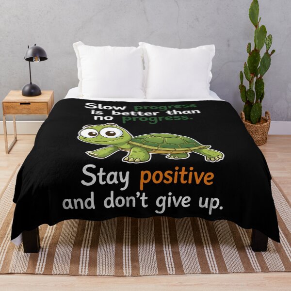 Item preview, Turtle Slow Progress Is Better Than No Progress. Stay Positive And Don't Give Up designed and sold by MarlaMaloneShop.