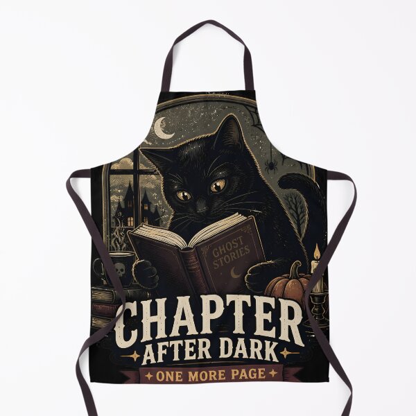 Item preview, Chapter After Dark Black Cat Halloween Retro Screen Print designed and sold by BernoNickel.