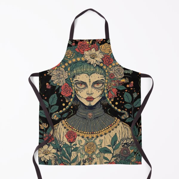Item preview, Floral Crown Portrait: Dark Manga Gothic Art designed and sold by Mythical Entanglement.