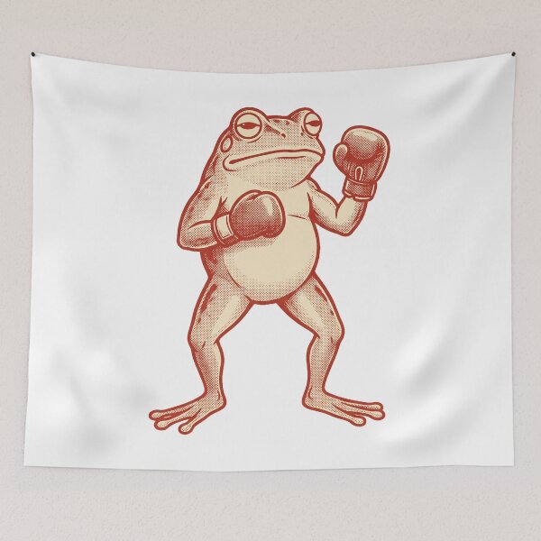 Item preview, Boxing Frog Retro Halftone Print designed and sold by The Mellonaire.