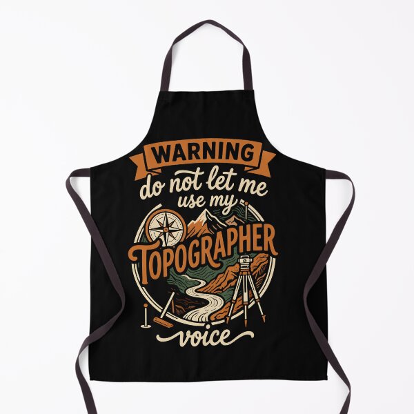 Item preview, Warning Do Not Let Me Use My Topographer Voice Surveyor Map Compass Landscape designed and sold by MarlaMaloneShop.