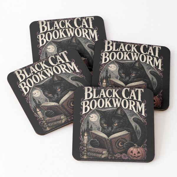 Item preview, Black Cat Bookworm Black Cat Halloween Gothic Engraving designed and sold by BernoNickel.