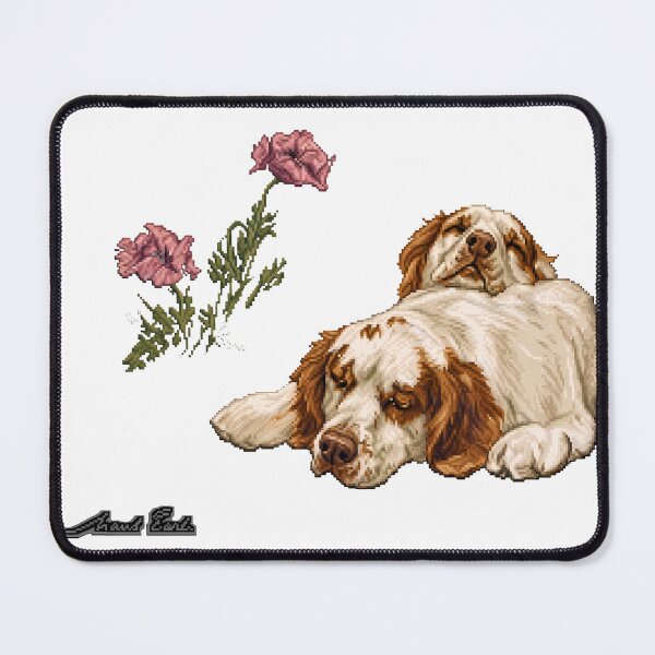 Item preview, Pixel Art Sleeping Spaniels Maud Earl Cutout designed and sold by aigcx.