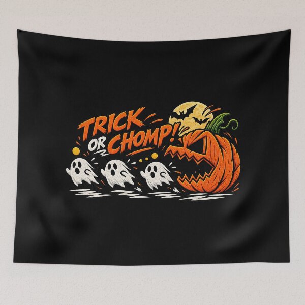 Item preview, Trick or Chomp! Halloween Arcade Ghosts designed and sold by DogLord.