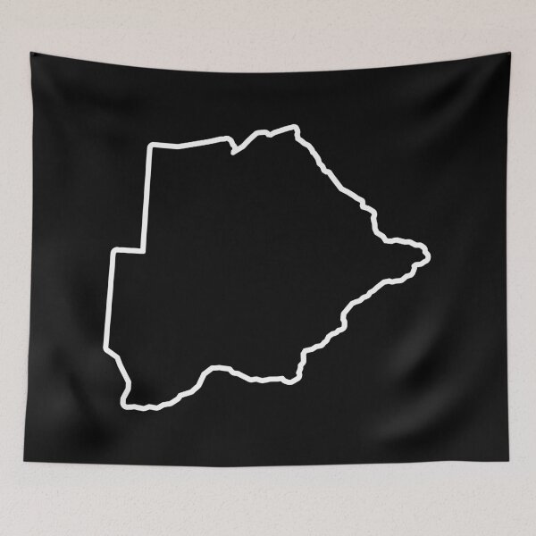 Item preview, Botswana Country Outline BW designed and sold by shitpostee.