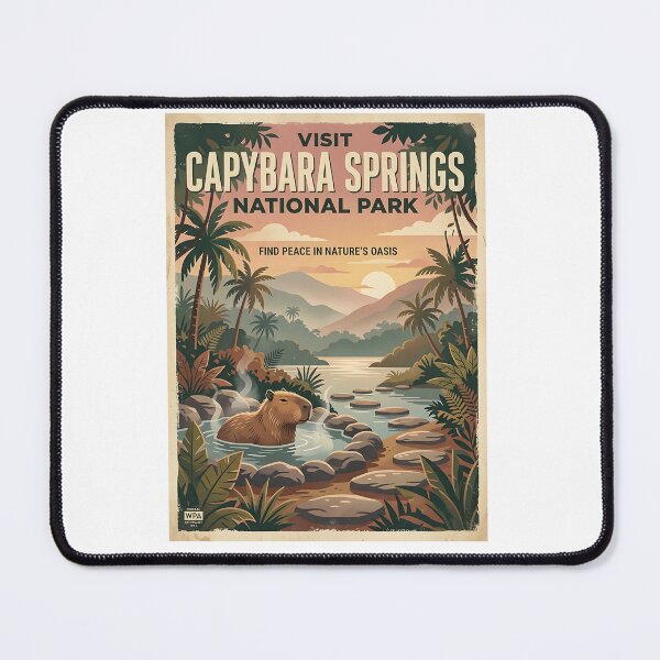 Item preview, Capybara Hot Spring designed and sold by PictoVibe.