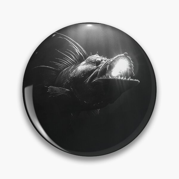 Item preview, Anglerfish Deep Sea Monster Dark Ocean Horror Art designed and sold by inkoutninja.
