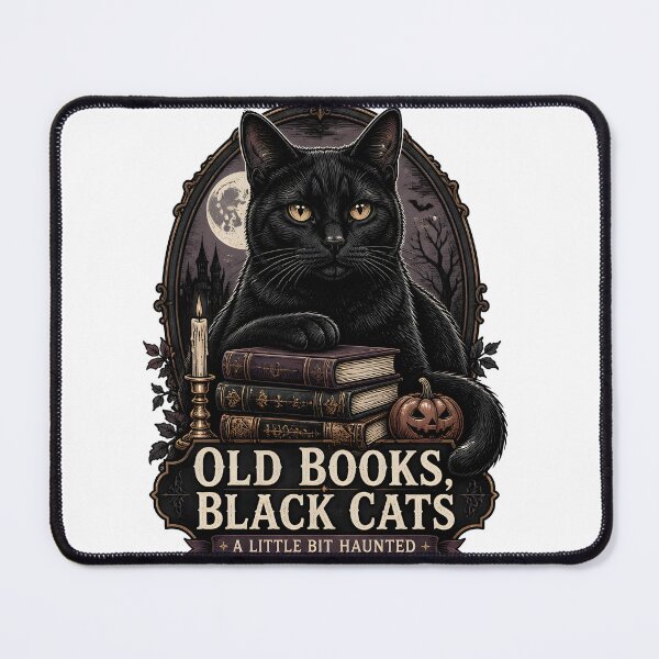 Item preview, Old Books, Black Cats Black Cat Halloween Gothic Engraving designed and sold by BernoNickel.