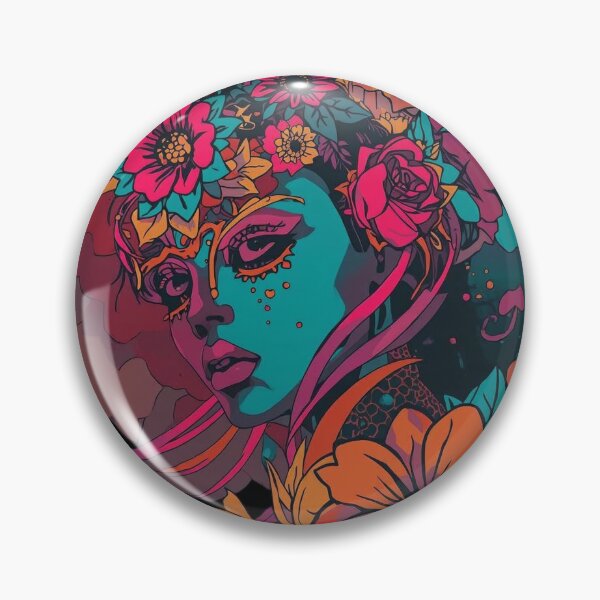 Item preview, Crowned Floral Muse: Dark Manga Gothic Art designed and sold by  Mythical Entanglement.