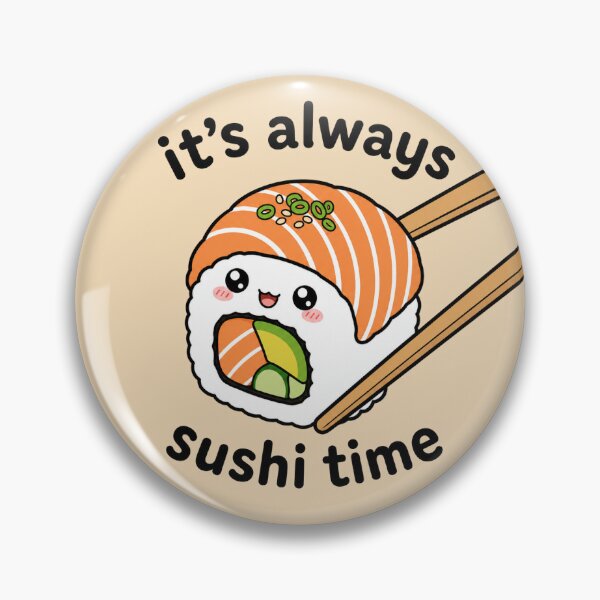 Item preview, Sushi time - Kawaii Sushi Roll with Chopsticks designed and sold by lotsofniches.