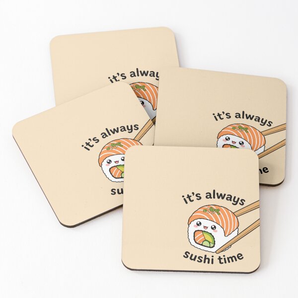 Item preview, Sushi time - Kawaii Sushi Roll with Chopsticks designed and sold by lotsofniches.