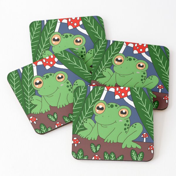 Item preview, Cute Frog Mushroom Nature Forest Amphibian Lover Cottagecore designed and sold by AvenAinsley.