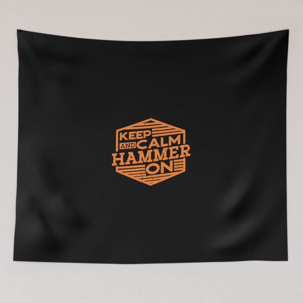 Item preview, Keep Calm Hammer On Hexagon Distressed Graphic designed and sold by mykingpndopazo.