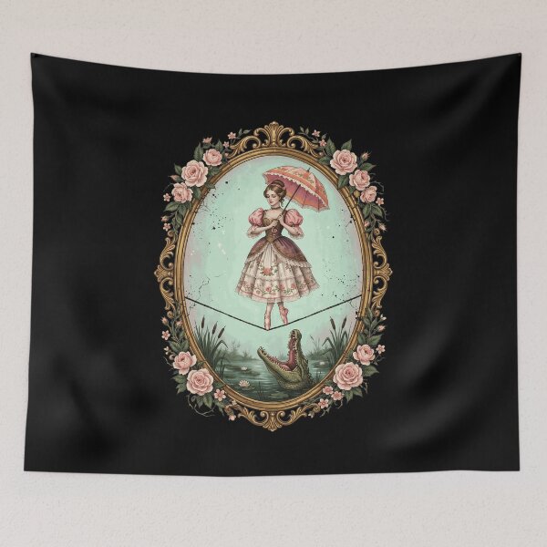 Item preview, Whimsical Ballerina Tightrope Danger Art designed and sold by KevinRobi27022.