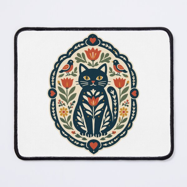Item preview, Swedish Folk Art Felines | Perfect Gift For You And Friends designed and sold by gamefun999.