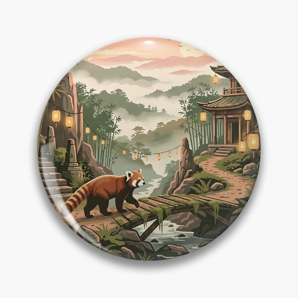 Item preview, Red Panda Temple Hiker designed and sold by PictoVibe.