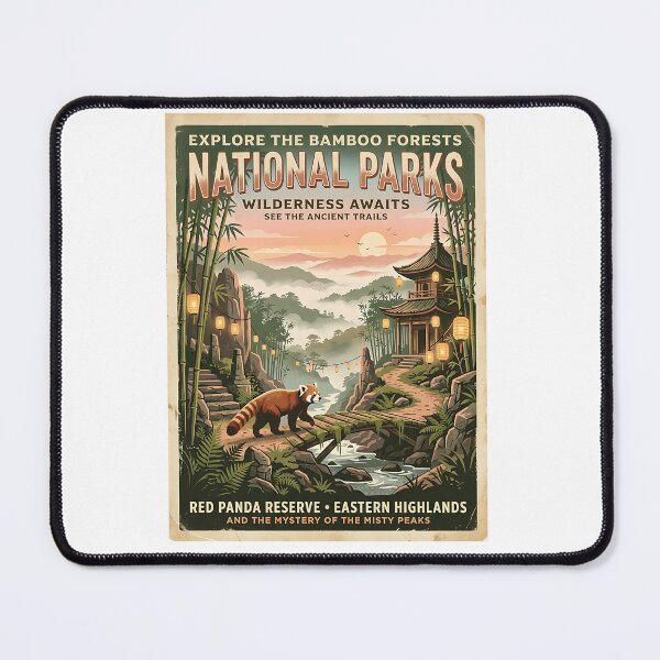 Item preview, Red Panda Temple Hiker designed and sold by PictoVibe.