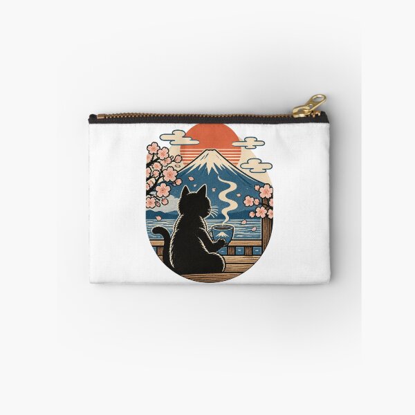 Item preview, Coffee Cat Mt Fuji Whiskers Japanese Art | ⭐⭐⭐⭐⭐ designed and sold by gamefun999.