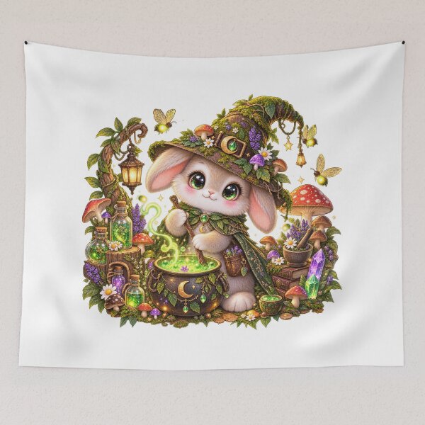 Item preview, Witch Bunny Forest Potion Cauldron designed and sold by jgvisualarts.