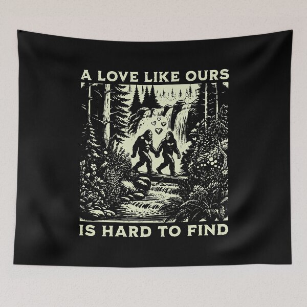 Item preview, Bigfoot Love Forest Waterfall  designed and sold by ArtPrint Studio Tran LLC.