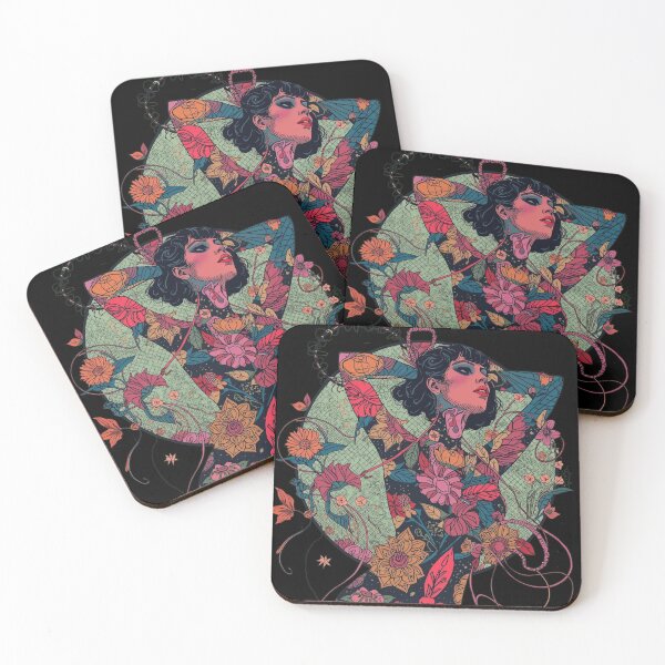 Item preview, Floral Female Silhouette: Dark Cottagegoth Art designed and sold by  Mythical Entanglement.