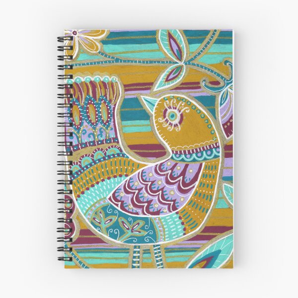 Item preview, Folk Bird Among Flowers and Stripes designed and sold by Fani*.