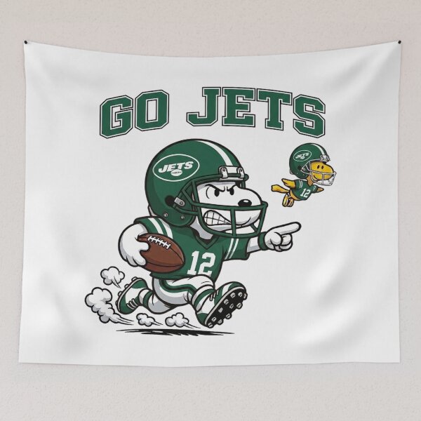 Item preview, Snoopy Go Jets Football Fan Art designed and sold by CaneufeyCip.