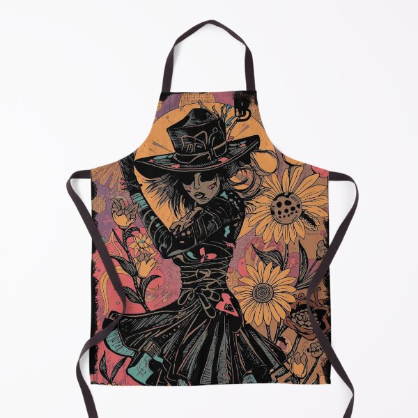 Item preview, Mystical Floral Poster: Sunflower Witch Vintage Art designed and sold by Mythical Entanglement.