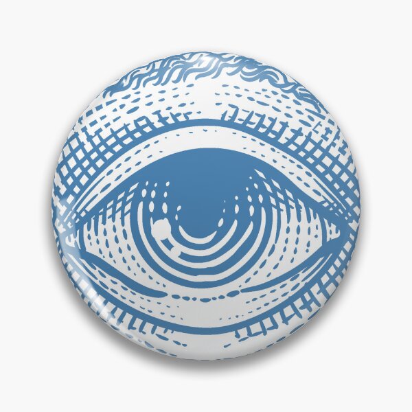 Item preview, Steel Blue Vintage Eye of Providence Design designed and sold by pattern-archive.
