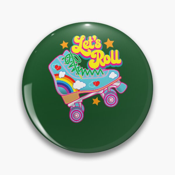 Item preview, Retro Lets Roll Rollerskating Cute Roller Skater 70S 80S 121 designed and sold by JeweliciousUS.