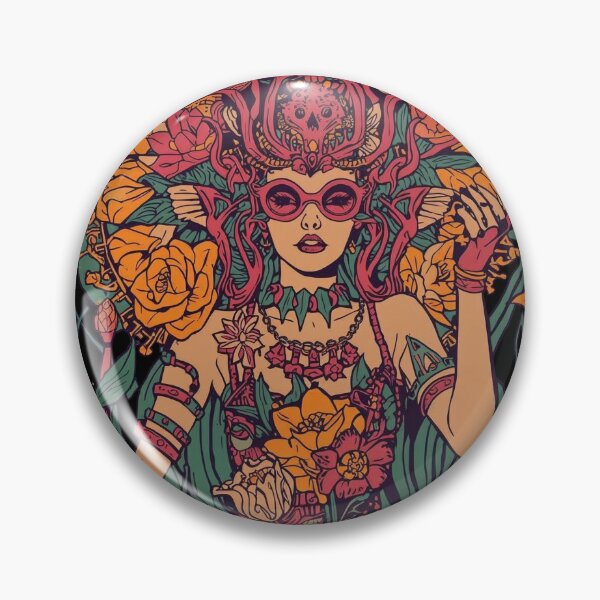 Item preview, Floral Goddess Illustration: Psychedelic Botanical Art designed and sold by  Mythical Entanglement.
